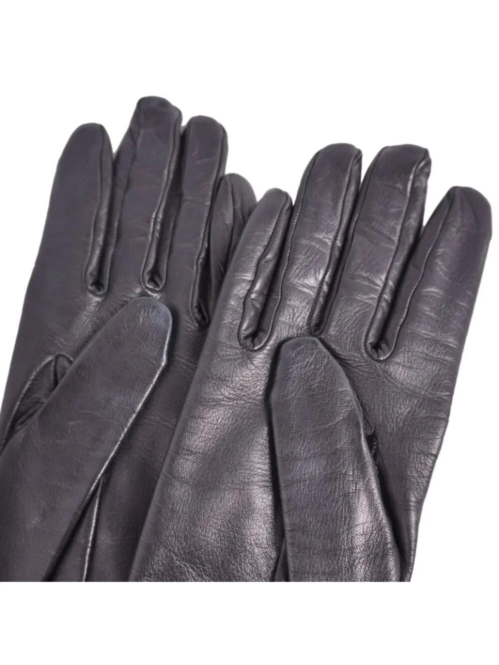 Hermes Gloves Kelly 6.5 Lambskin Black